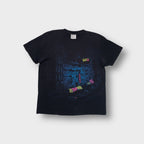 Nike T-Shirt in navy blue featuring a city street graphic across the front