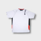 Nike sports shirt in white with circular Air Max embroidery on the chest