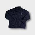 Jerzees full-zip jacket in navy blue with an embroidered Volkswagen Nutzfahrzeuge chest logo.