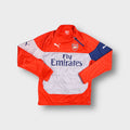 Puma Arsenal quarter-zip sweater in red with white chest panel and crest