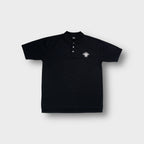 Hard Rock Cafe polo shirt in black with embroidered Dublin logo on the chest