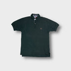 Tommy Hilfiger polo shirt in dark green with embroidered lion crest logo