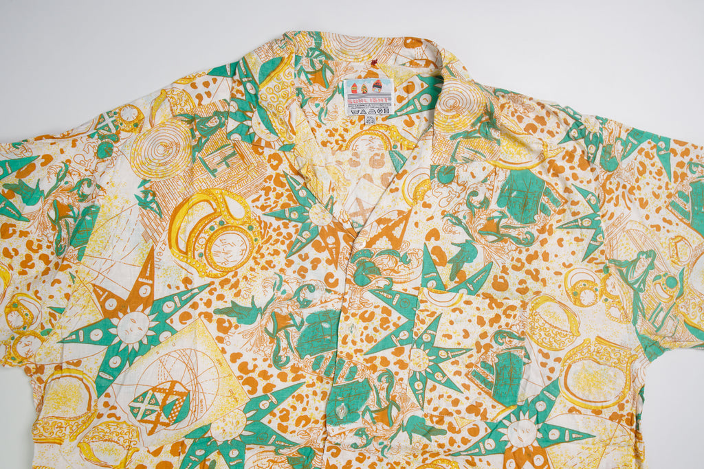 Vintage Sunlight Pattern Shirt | XXL