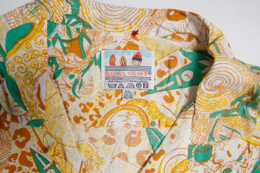 Vintage Sunlight Pattern Shirt | XXL
