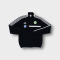 Black Adidas fleece sweater with VfL Wolfsburg badge and white shoulder stripes