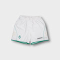 White Kappa SV Werder Bremen shorts with green trim and embroidered club crest