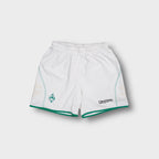 White Kappa SV Werder Bremen shorts with green trim and embroidered club crest