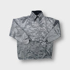 Mercedes Benz silver jacket featuring an embroidered logo on the left chest