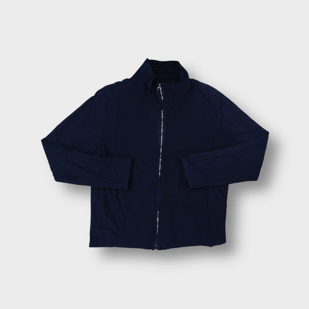 C.P. Company shirt in navy blue with a full zip closure and high collar