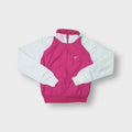 Nike track jacket in pink and white with embroidered chest logo