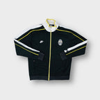 Nike Juventus track jacket in black with embroidered club crest and white shoulder trim