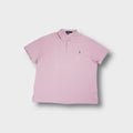 Ralph Lauren short-sleeve polo shirt in pink with an embroidered pony logo on the chest