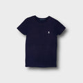 Ralph Lauren T-Shirt in navy blue featuring a small white embroidered polo player logo on the chest.
