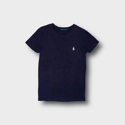 Ralph Lauren T-Shirt in navy blue featuring a small white embroidered polo player logo on the chest.