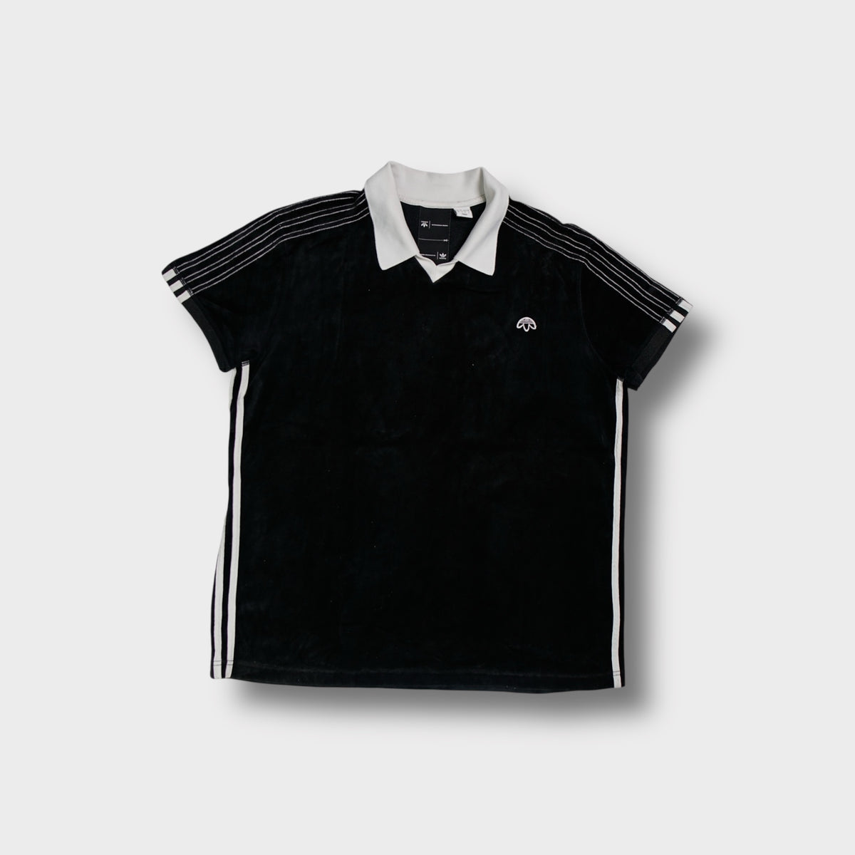 Adidas Alexander Wang Velours-Polohemd | L