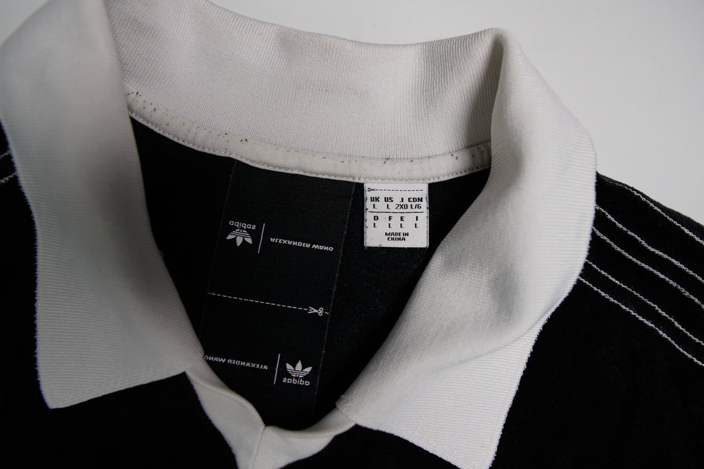 Adidas Alexander Wang Velours-Polohemd | L