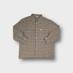 AS Alpin long-sleeve beige plaid shirt with two flap chest pockets
