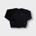 Nike sweater in black with a small white embroidered swoosh on the chest