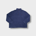Ralph Lauren quarter zip sweater in blue with small red embroidered pony logo