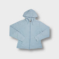 Nike light blue full-zip hoodie with front pockets and drawstring hood