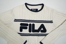 Load image into Gallery viewer, Fila White Line Knit Sweaters | Wmns S / Men's S