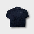 Champion windbreaker jacket in navy blue with white embroidered chest logo