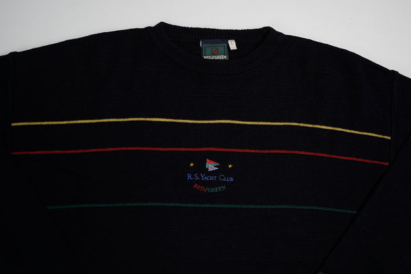 Vintage Red Green Knit Sweater | L