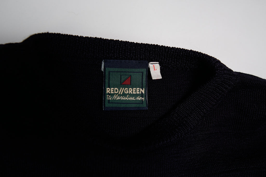 Vintage Red Green Knit Sweater | L