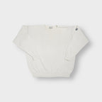 Joop knit sweater in beige with an embroidered crest logo patch on the sleeve