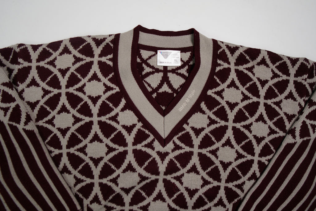 Vintage BMW M Style Knit Sweater | XL