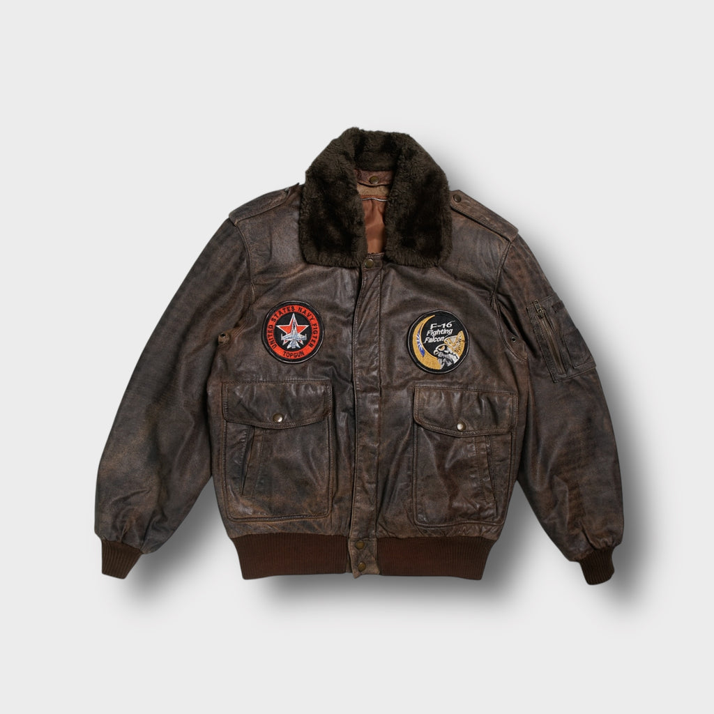 Vintage F-10 Fighting Falcon Top Gun Jacket | S