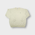 Lacoste crew neck knit sweater in yellow featuring an embroidered crocodile chest logo