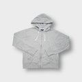Ralph Lauren full-zip hoodie sweater in grey with green embroidered pony chest logo