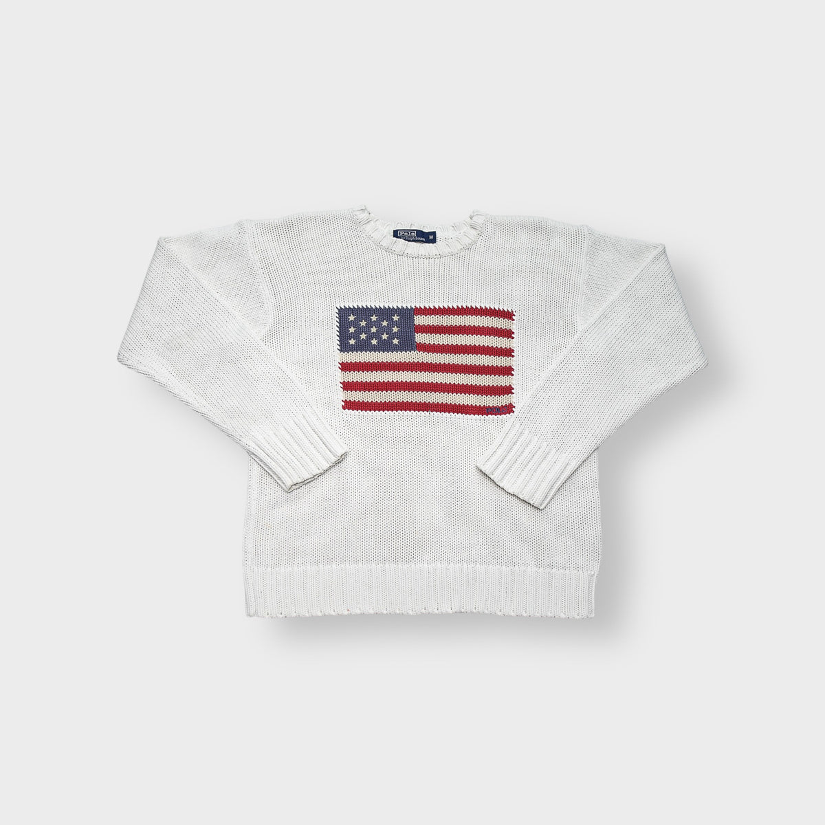Ralph Lauren USA Flag Knit Sweater | Wmns M