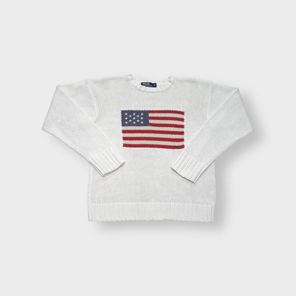 Ralph Lauren USA Flag Knit Sweater | Wmns M