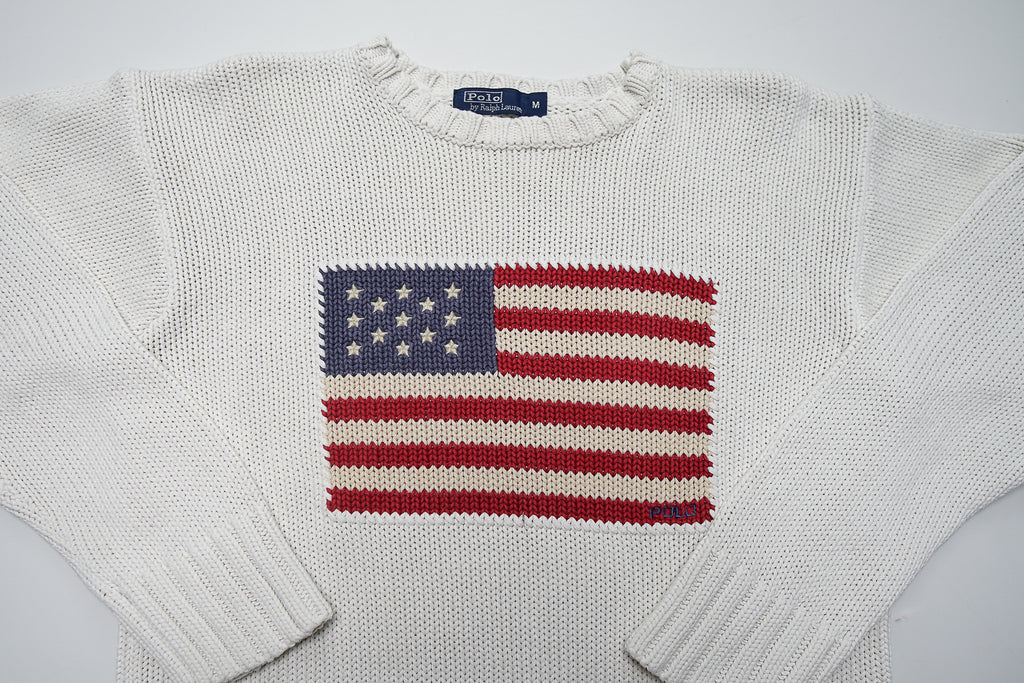 Ralph Lauren USA Flag Knit Sweater | Wmns M
