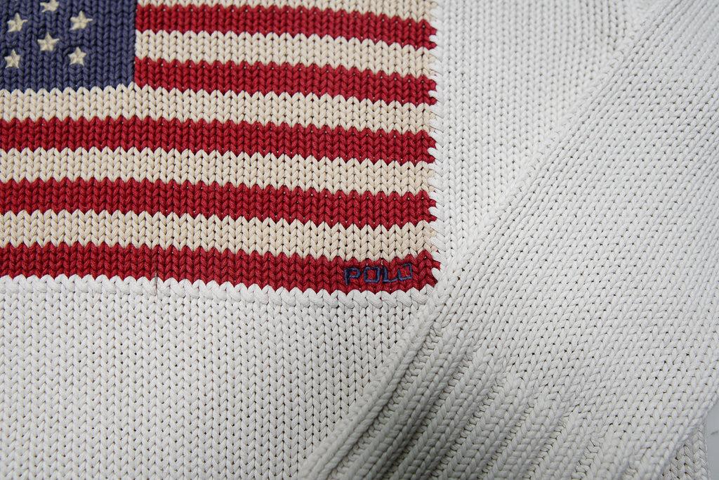 Ralph Lauren USA Flag Knit Sweater | Wmns M