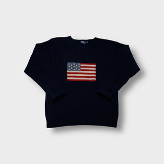 Ralph Lauren USA Flag Knit Sweater | Wmns XL / Men's S
