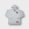 Nike fleece jacket in grey featuring maroon BG varsity applique on chest