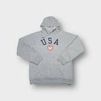 Nike USA Olympic Team hoodie in grey with chest USA lettering and team logo patch.