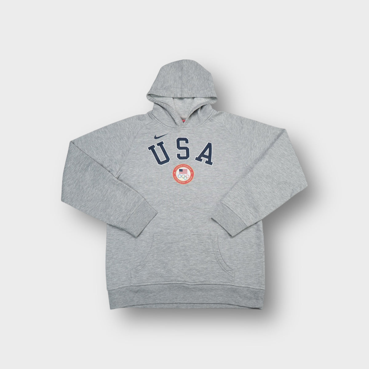 Nike USA Olympic Team hoodie in grey with chest USA lettering and team logo patch.