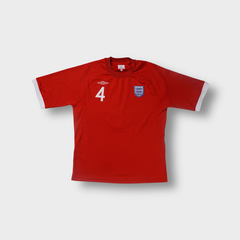 Umbro England football shirt in red with Gerrard number four printed on the back