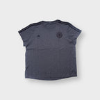 Adidas T-Shirt in grey with a black printed Deutscher Fußball-Bund crest on chest