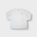 Ralph Lauren long-sleeve T-Shirt in white with a small navy pony logo on the chest
