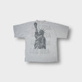 Lee T-Shirt in grey featuring a large Statue of Liberty graphic print across the front