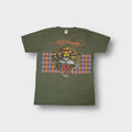 Green Ed Hardy T-Shirt with tiger graphic and script logo across the chest