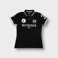 La Martina polo shirt in black with Bucherer 1888 and German Polo Tour embroidery