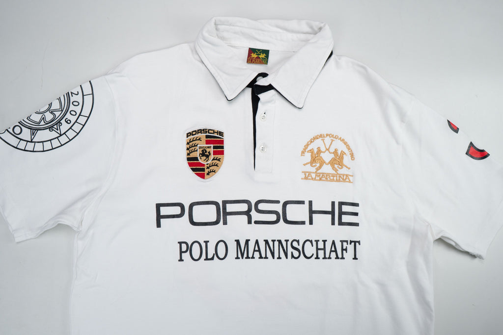 Vintage La Martina Porsche Polo Mannschaft 2009 Polo Shirt | XL