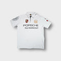La Martina polo shirt in white with Porsche Polo Mannschaft crest embroidery