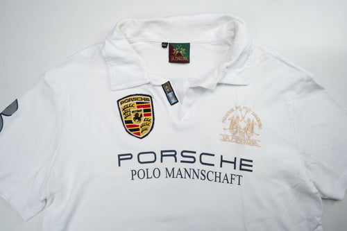 Vintage La Martina Porsche Polo Mannschaft Poloshirt | XL